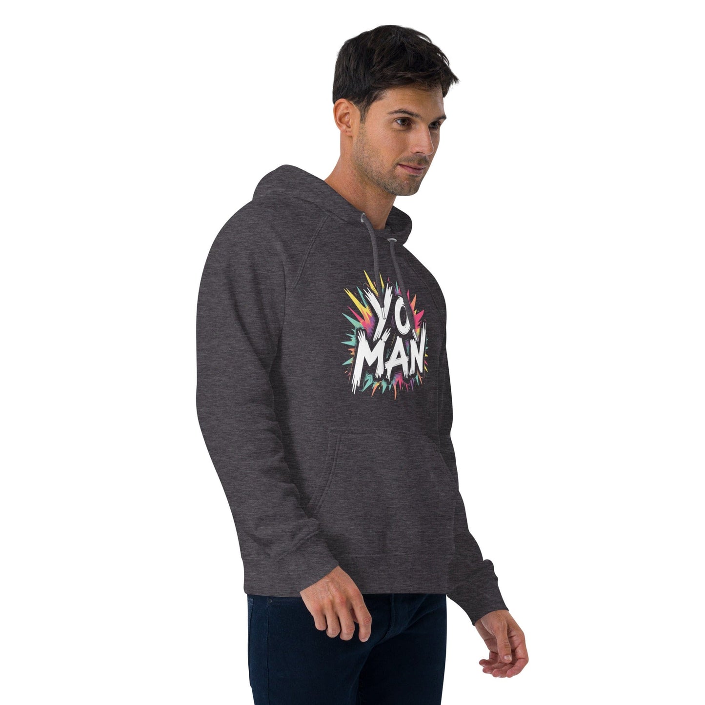 YO MAN Hoodie – Bold Comic Style Unisex Hoodie for Men & Women | ccanvas - Hoodies (Male & Female) | Ccanvas
