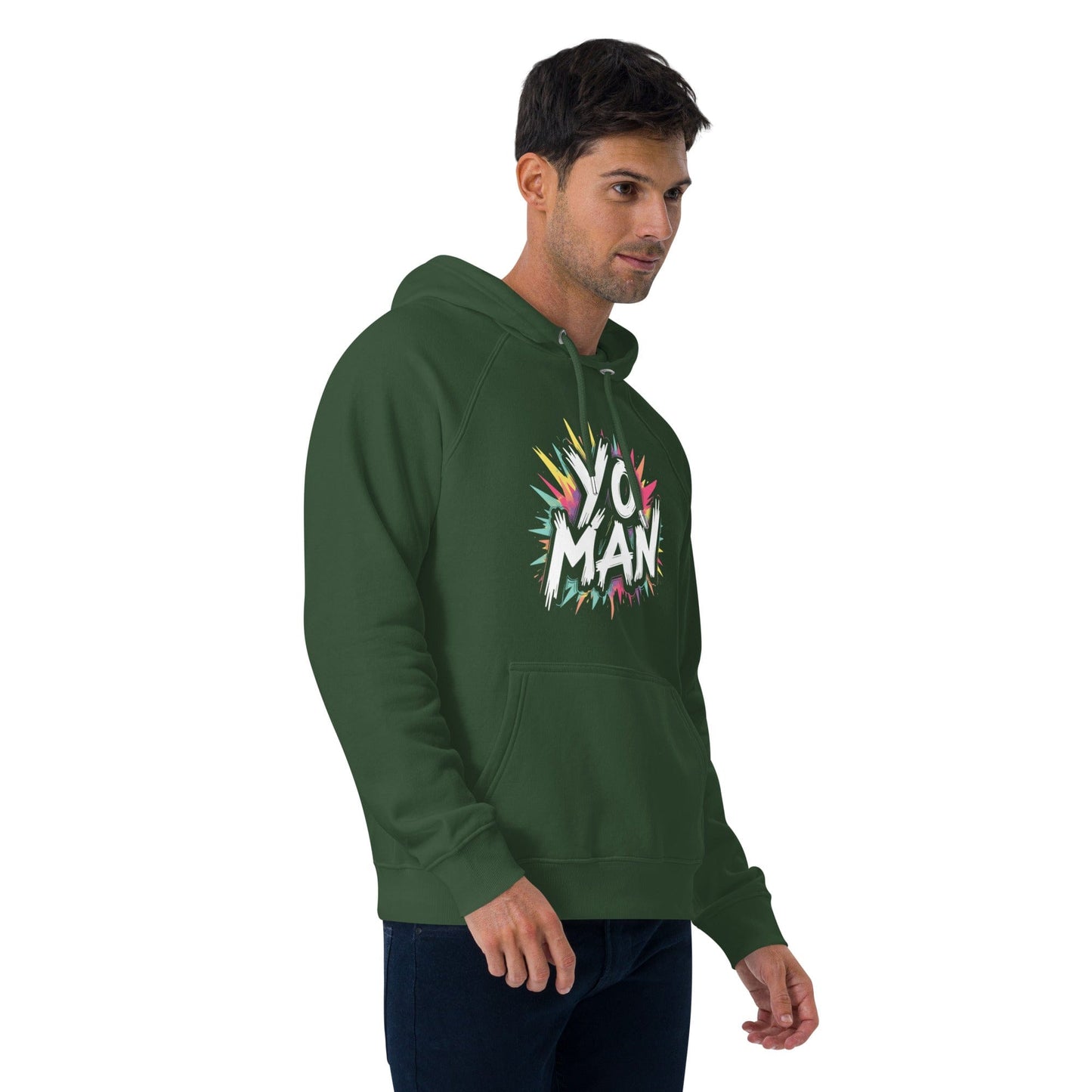 YO MAN Hoodie – Bold Comic Style Unisex Hoodie for Men & Women | ccanvas - Hoodies (Male & Female) | Ccanvas