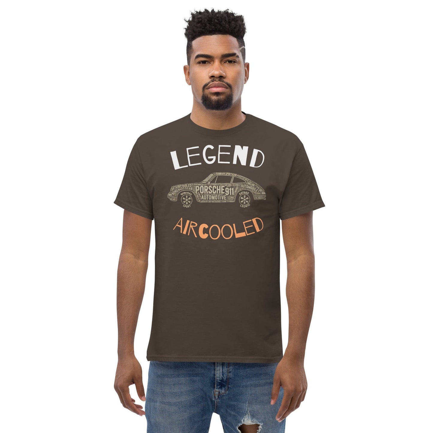 Legend Aircooled Porsche 911 T-Shirt – Classic Car Typography Graphic | ccanvas - T-Shirts | Ccanvas