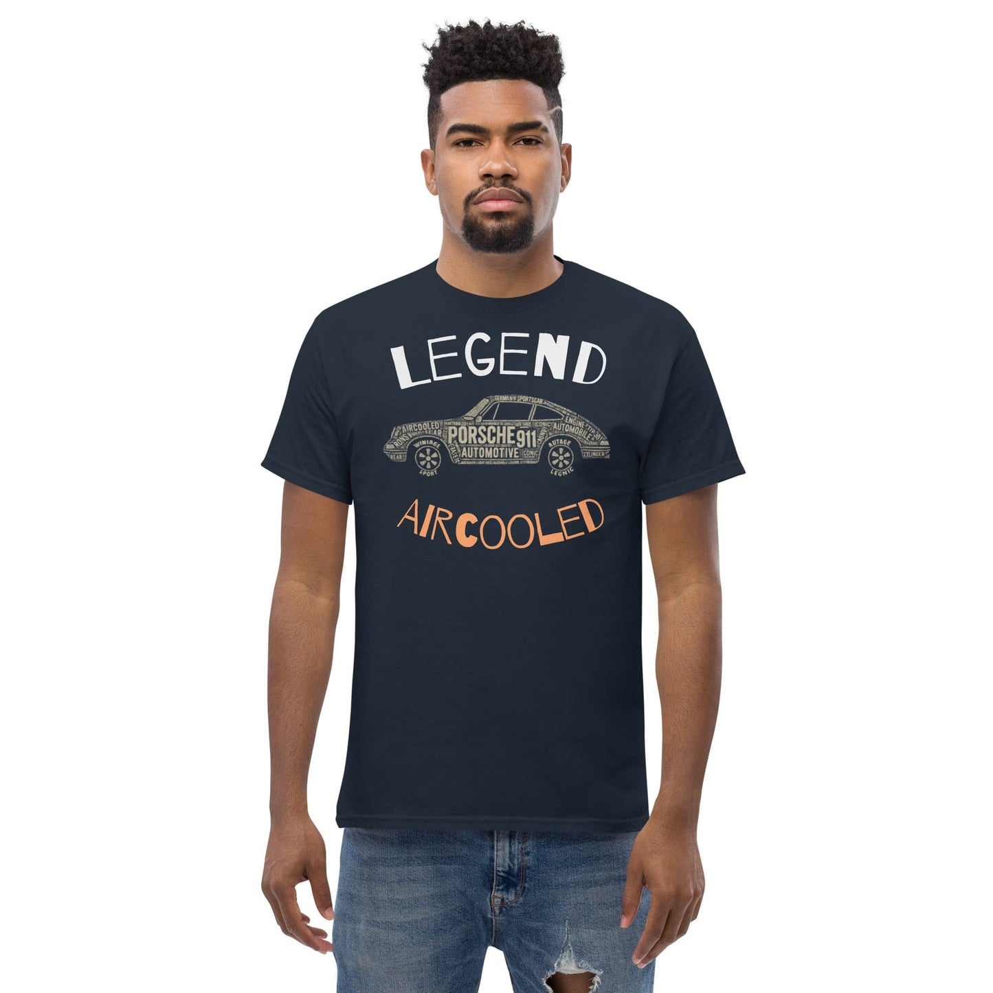 Legend Aircooled Porsche 911 T-Shirt – Classic Car Typography Graphic | ccanvas - T-Shirts | Ccanvas