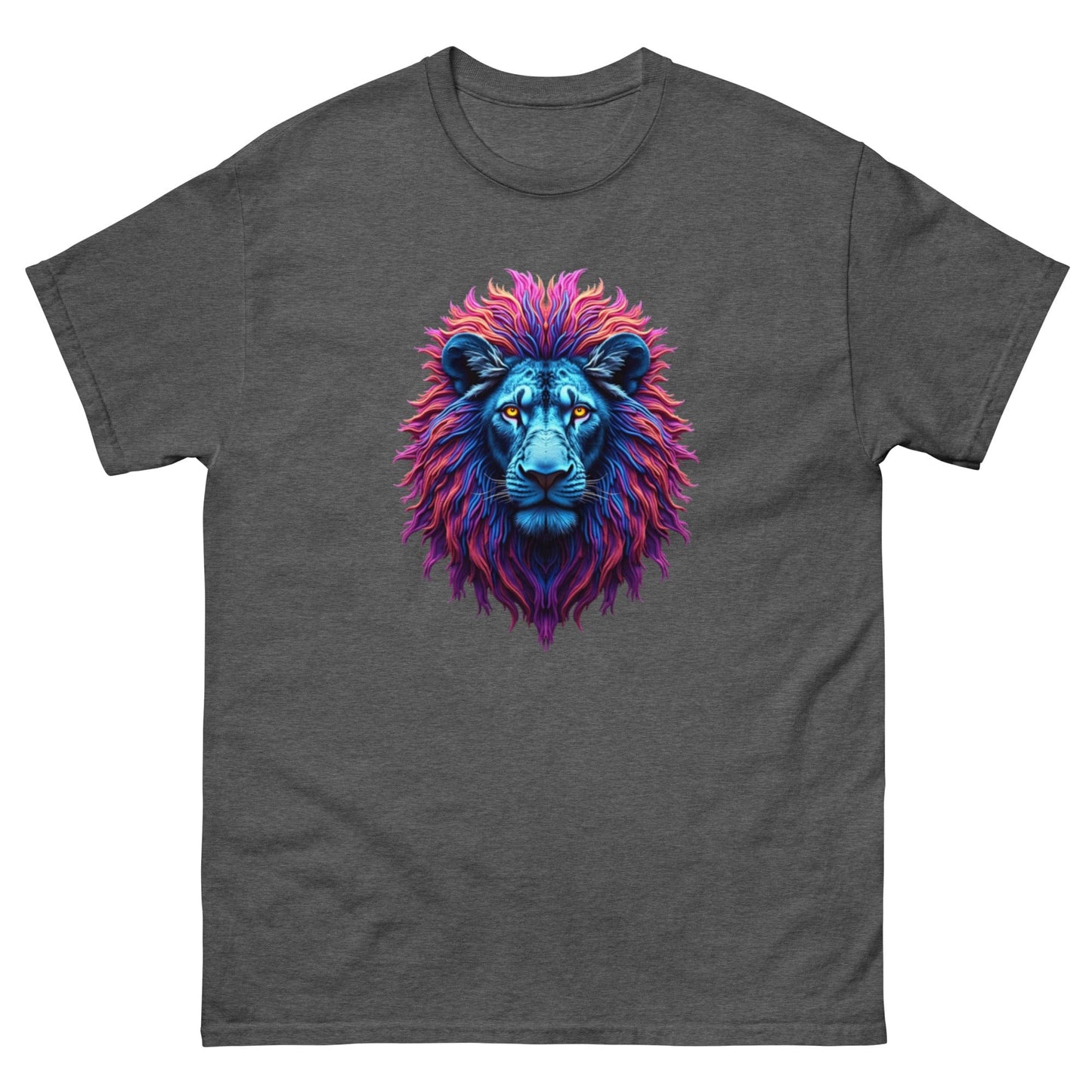 Neon Lion T-Shirt – Fierce Abstract Animal Art Tee at ccanvas - Animal Graphic T-Shirt / Neon Art Tee | Ccanvas