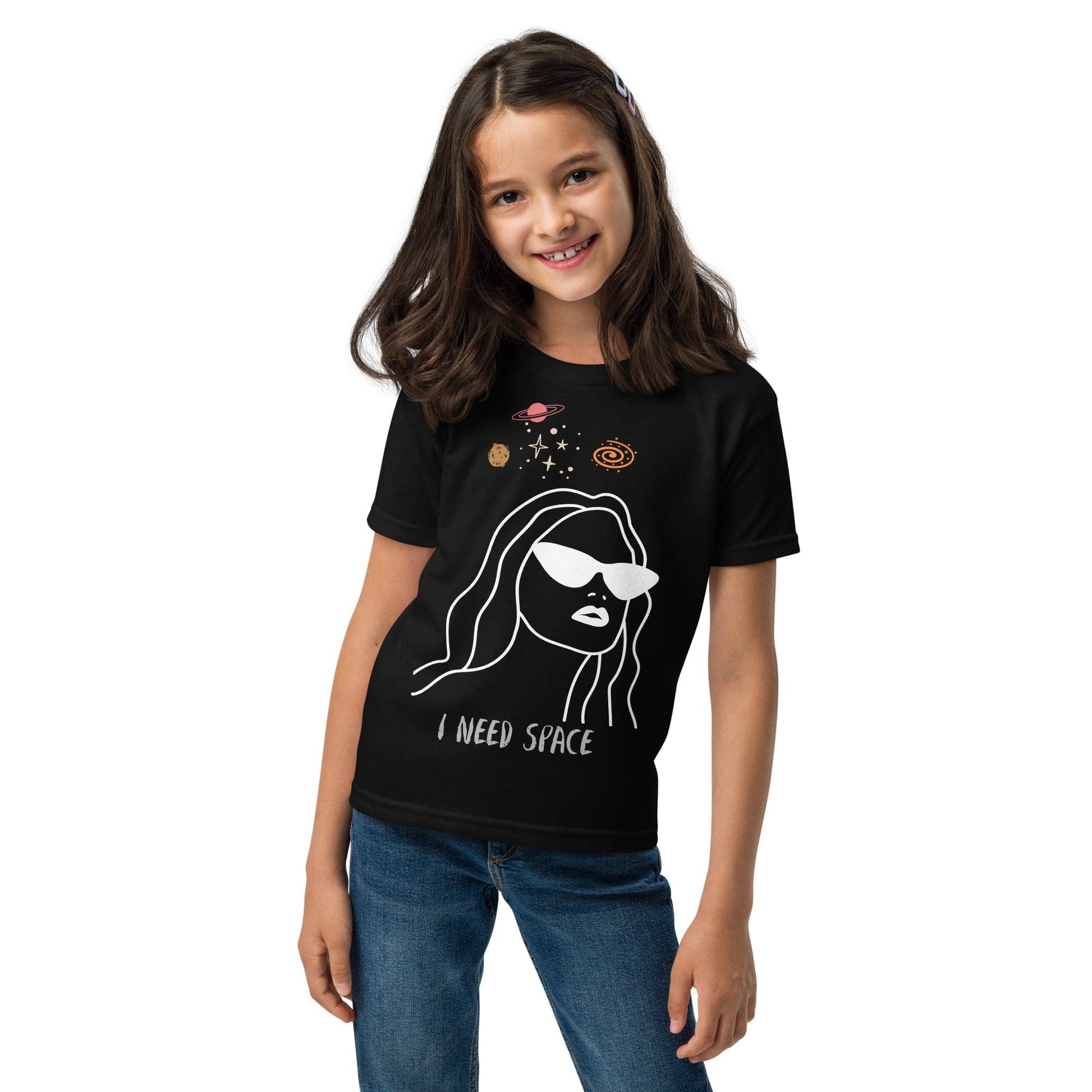 Kids “I Need Space” T-Shirt – Funny Galaxy Graphic Tee for Girls | ccanvas - children T-Shirts | Ccanvas