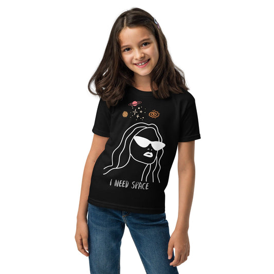 Kids “I Need Space” T-Shirt – Funny Galaxy Graphic Tee for Girls | ccanvas - children T-Shirts | Ccanvas