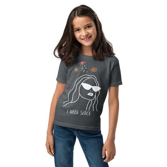 Kids “I Need Space” T-Shirt – Funny Galaxy Graphic Tee for Girls | ccanvas - children T-Shirts | Ccanvas