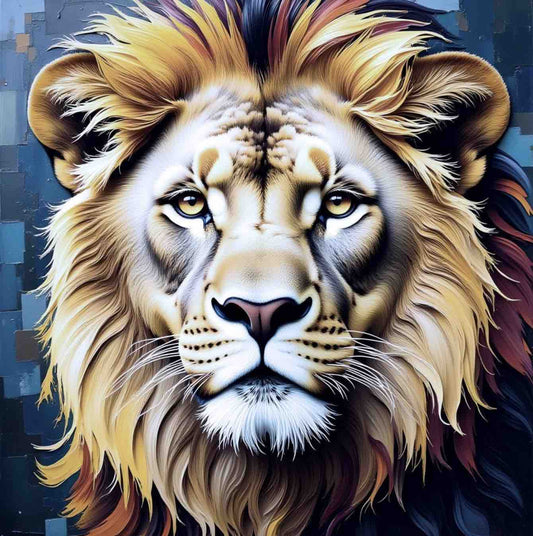 Downloadable Majestic Lion Portrait – Digital Art (Max 150x150cm) | ccanvas - Downloadable Digital Art | Ccanvas
