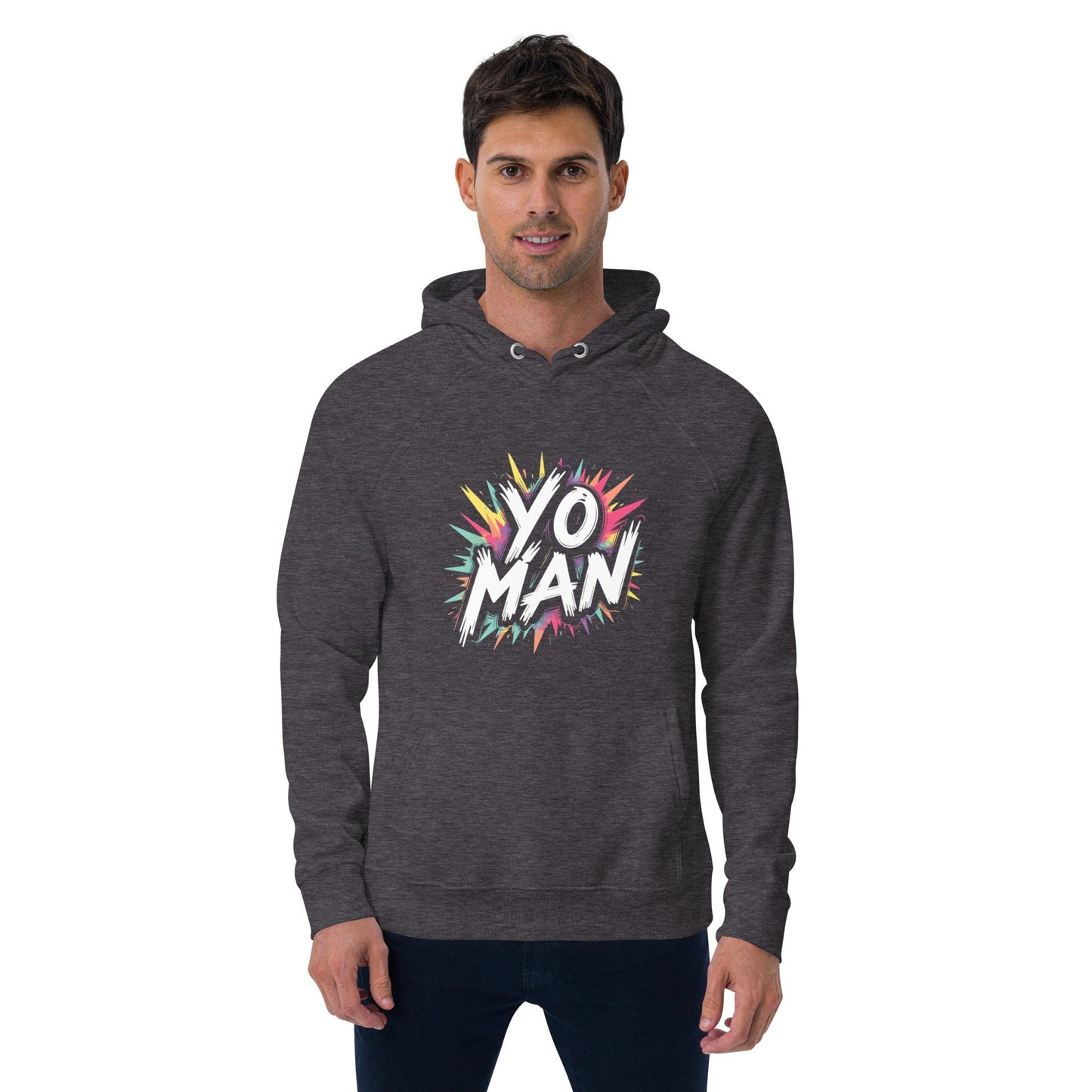 YO MAN Hoodie – Bold Comic Style Unisex Hoodie for Men & Women | ccanvas - Hoodies (Male & Female) | Ccanvas