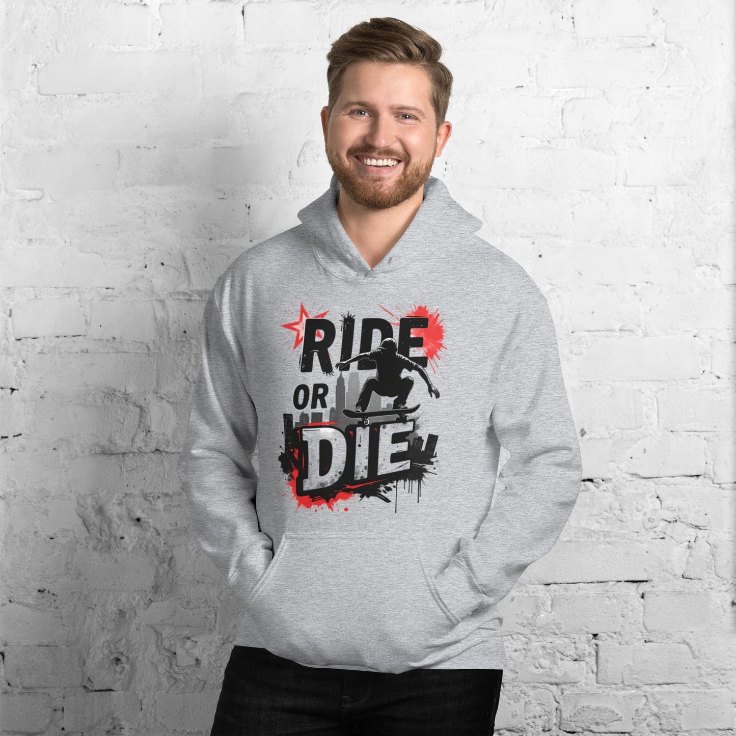 Ride or Die Hoodie – Bold Skater Graphic Hoodie for Men & Women | ccanvas - Hoodies (Male & Female) | Ccanvas
