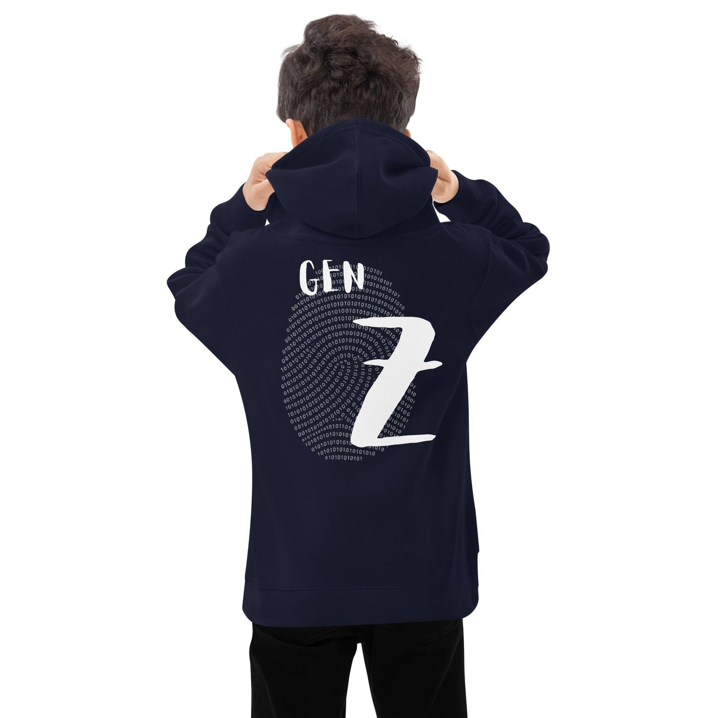 GEN Z Binary Thumbprint Hoodie – Techwear - Inspired Statement Backprint | ccanvas - Hoodies & Sweatshirts | Ccanvas