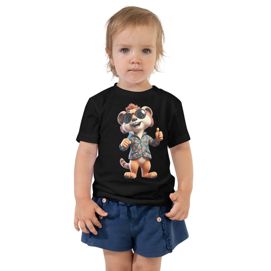 Cool Meerkat Singer Toddler T-Shirt – Funny Cartoon Animal Tee - Toddler T-Shirts | Ccanvas