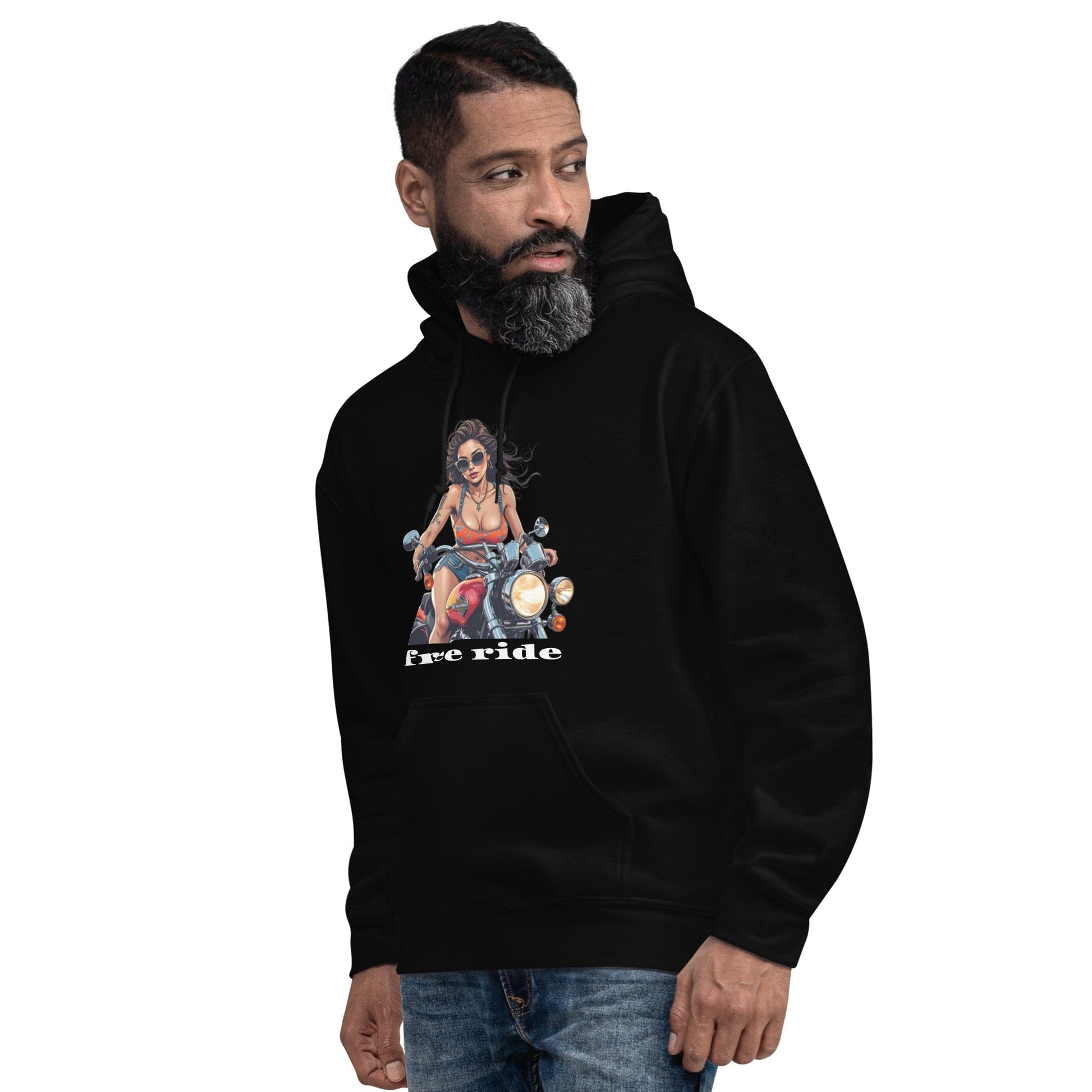 Free Ride Hoodie – Bold Biker Girl Graphic Sweatshirt | ccanvas - Unisex Hoodie | Ccanvas