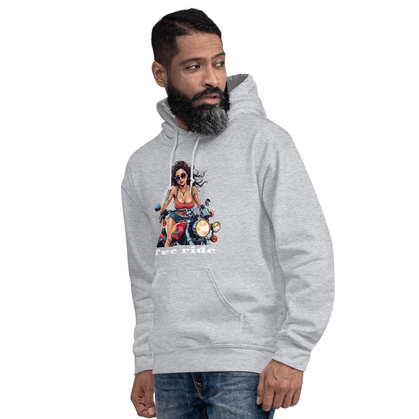 Free Ride Hoodie – Bold Biker Girl Graphic Sweatshirt | ccanvas - Unisex Hoodie | Ccanvas