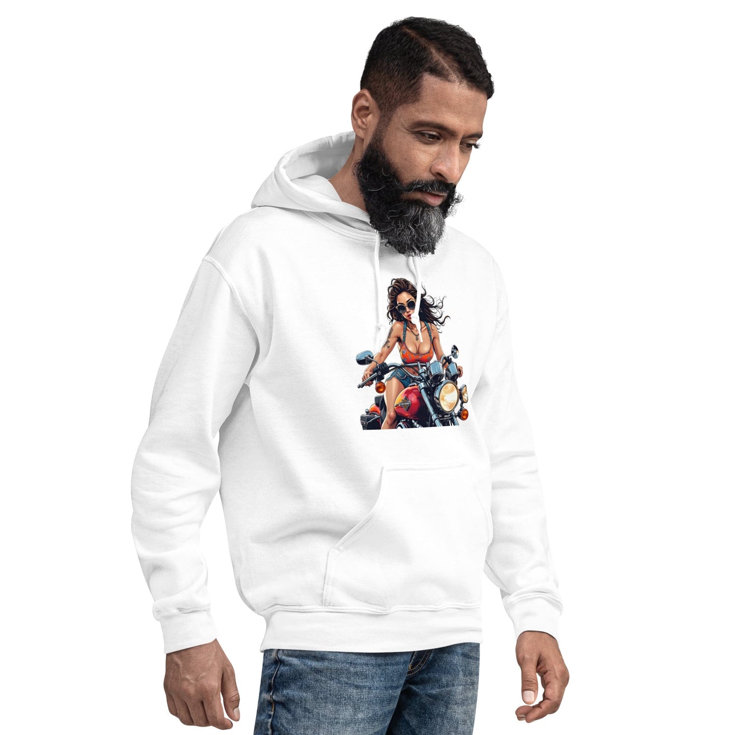 Free Ride Hoodie – Bold Biker Girl Graphic Sweatshirt | ccanvas - Unisex Hoodie | Ccanvas