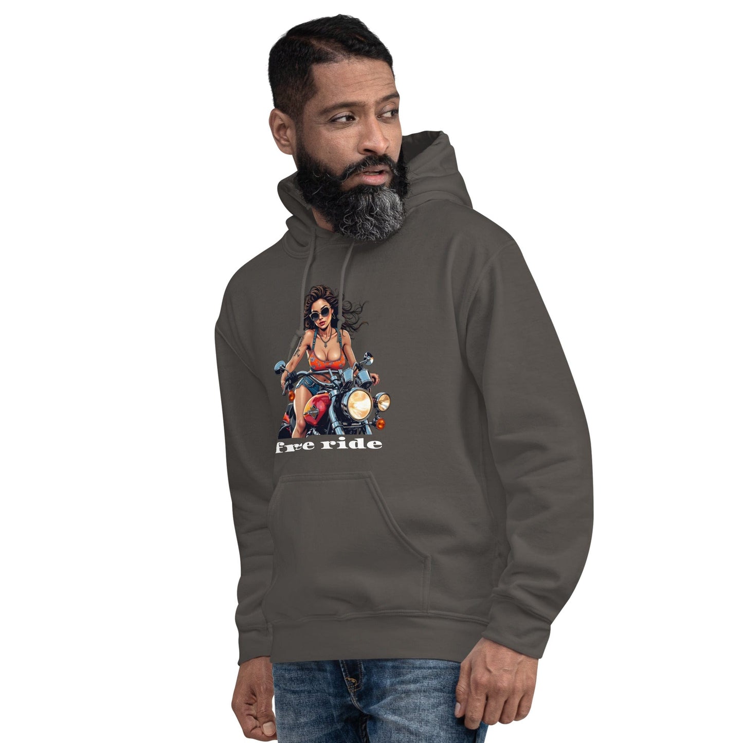 Free Ride Hoodie – Bold Biker Girl Graphic Sweatshirt | ccanvas - Unisex Hoodie | Ccanvas