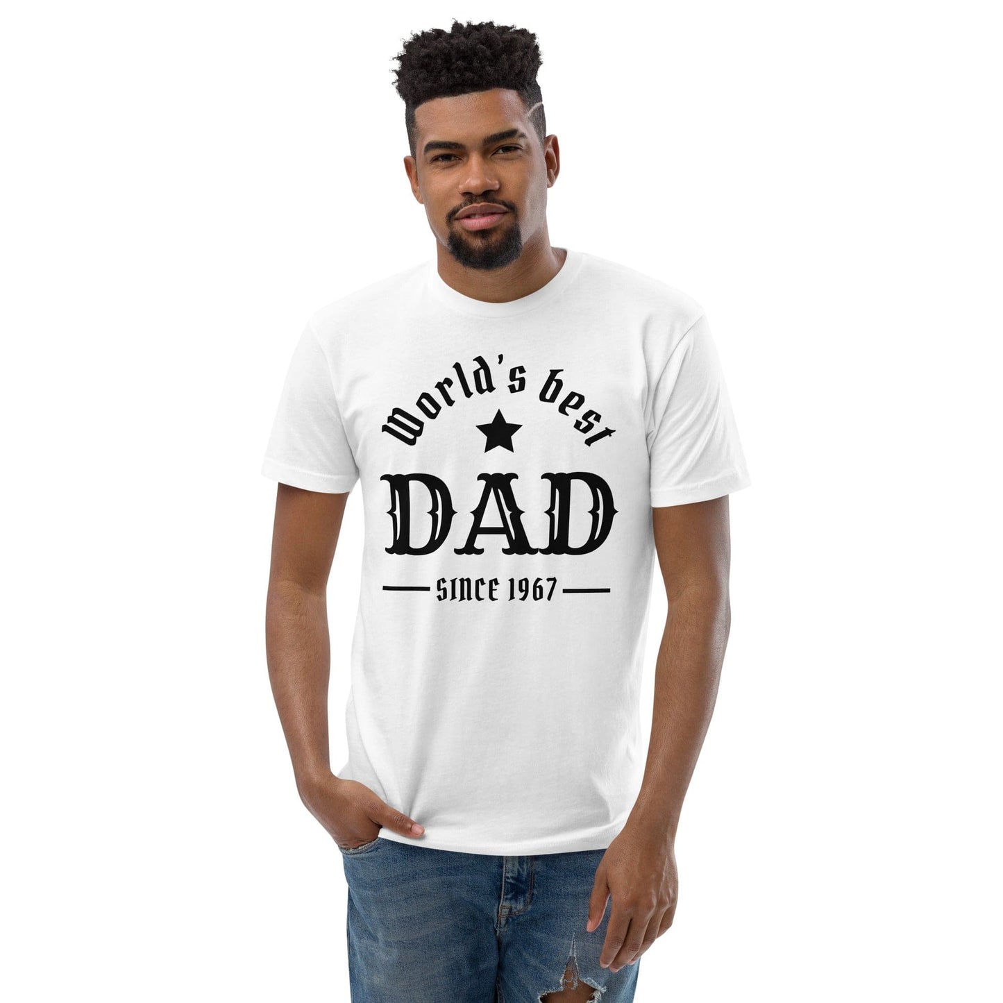World’s Best Dad T-Shirt – Vintage Father’s Day Gift | ccanvas - Men’s Graphic T-Shirt | Ccanvas