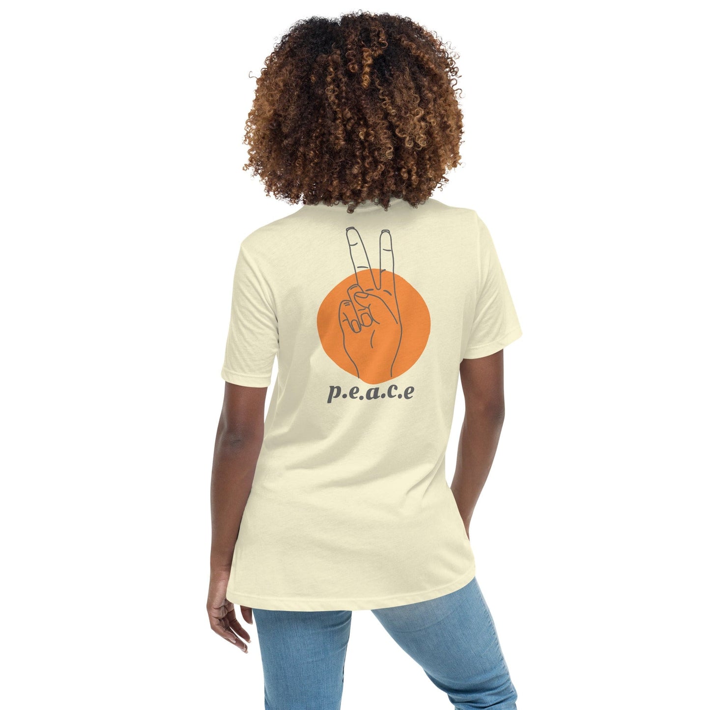 Peace Sign Backprint T-Shirt – Minimalist Streetwear | ccanvas - Unisex Graphic T-Shirt | Ccanvas