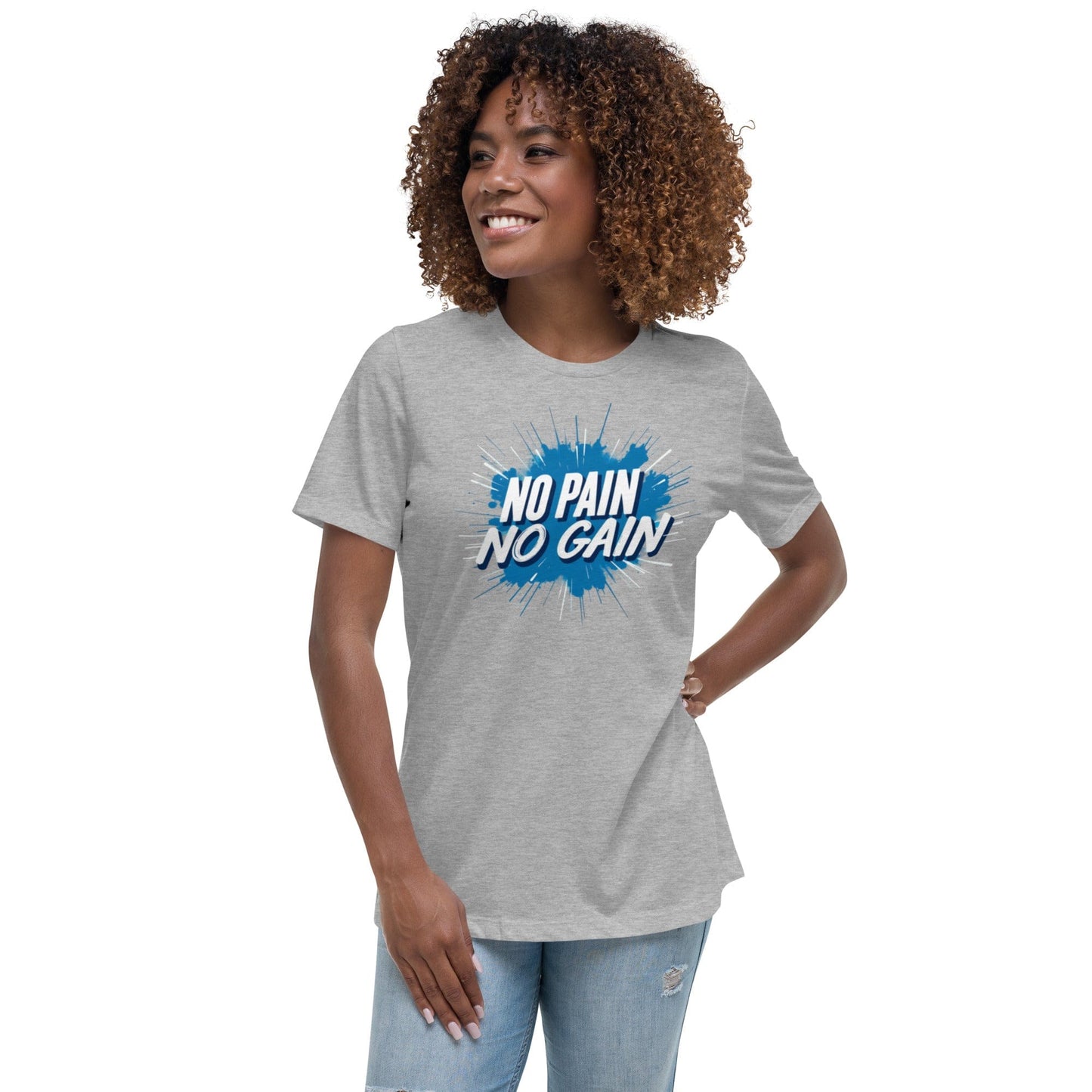 No Pain No Gain T-Shirt - Motivational Workout Gym Tee | ccanvas - Women’s T-Shirt | Ccanvas