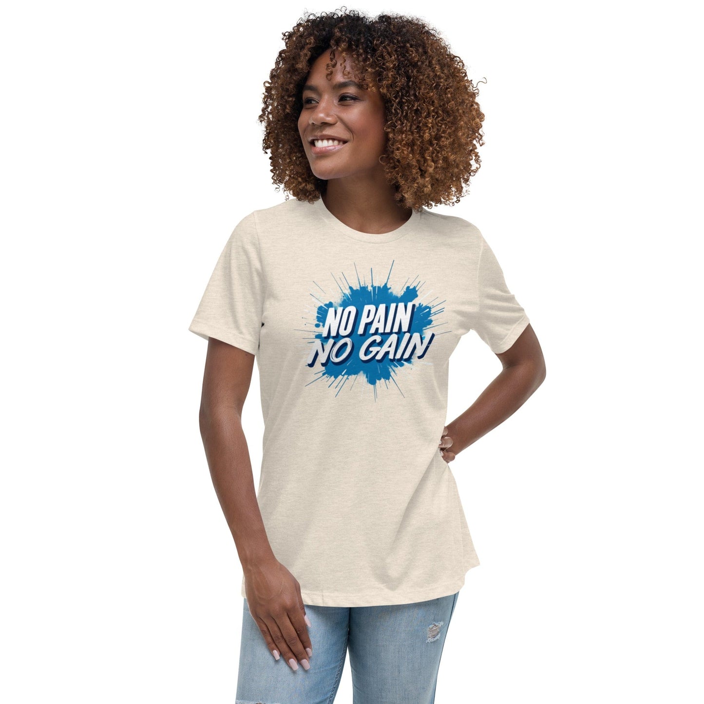 No Pain No Gain T-Shirt - Motivational Workout Gym Tee | ccanvas - Women’s T-Shirt | Ccanvas