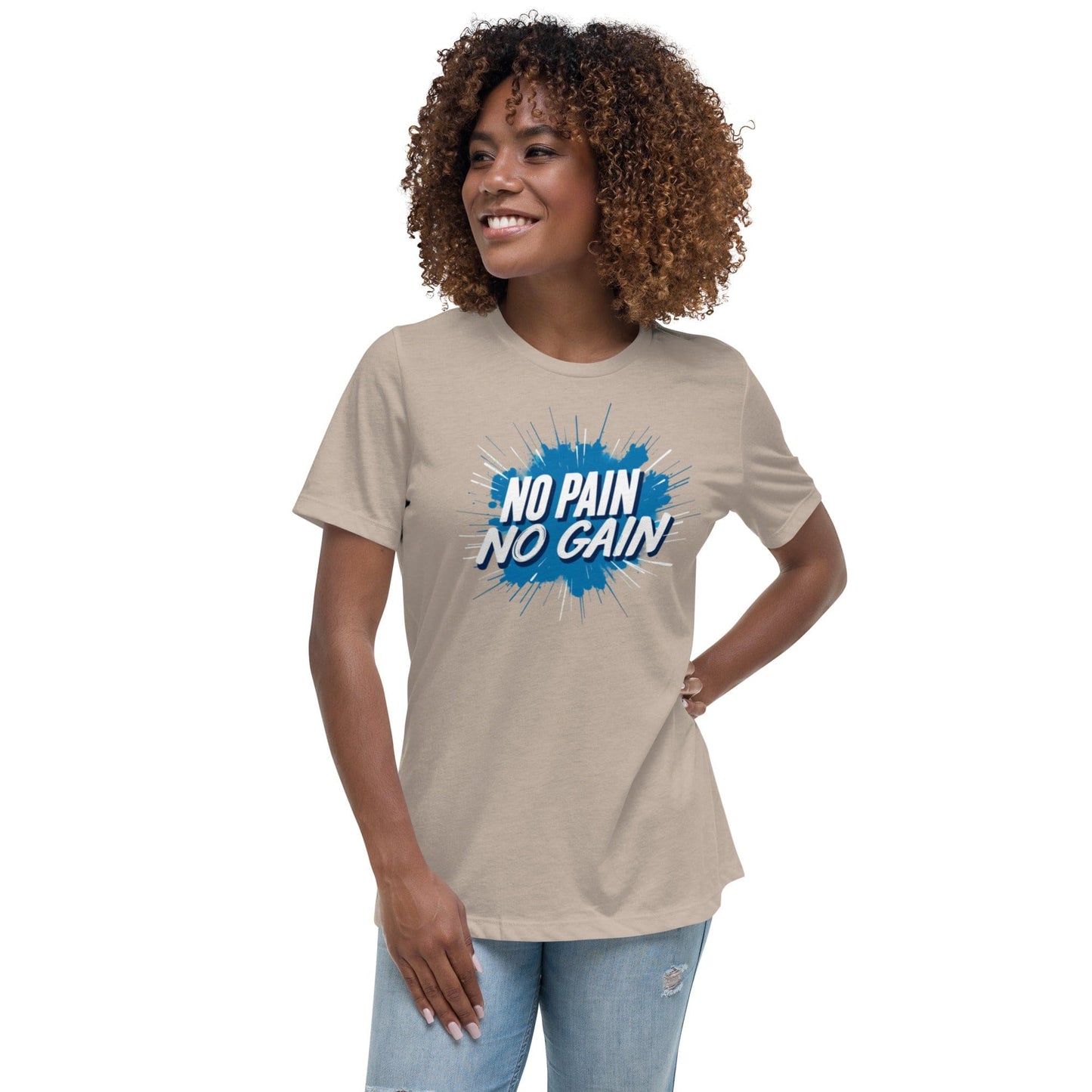 No Pain No Gain T-Shirt - Motivational Workout Gym Tee | ccanvas - Women’s T-Shirt | Ccanvas