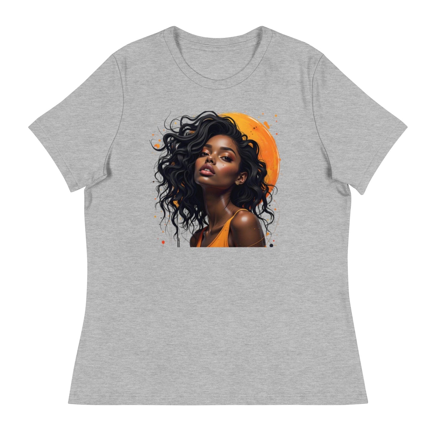 Golden Glow – Afro Beauty Sunset T-Shirt for Women | ccanvas - Women's T-Shirts | Ccanvas