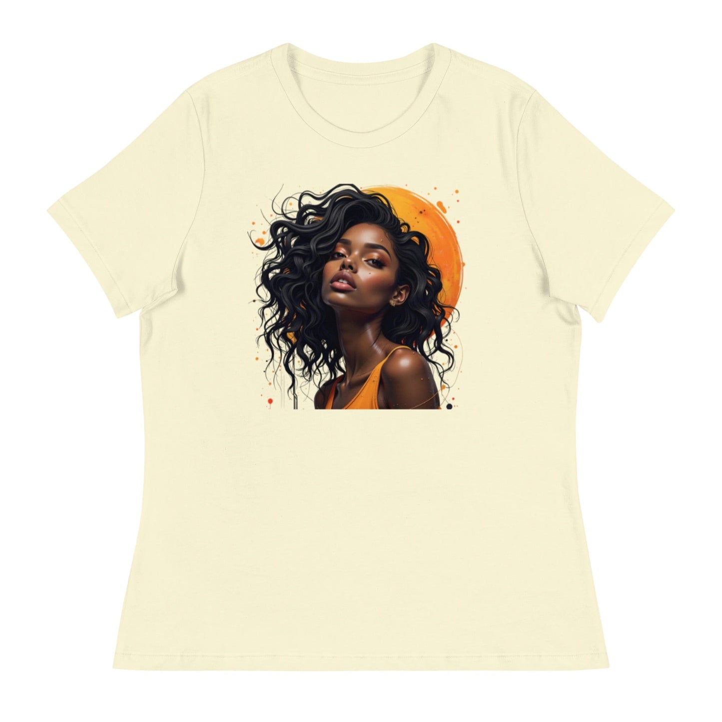 Golden Glow – Afro Beauty Sunset T-Shirt for Women | ccanvas - Women's T-Shirts | Ccanvas