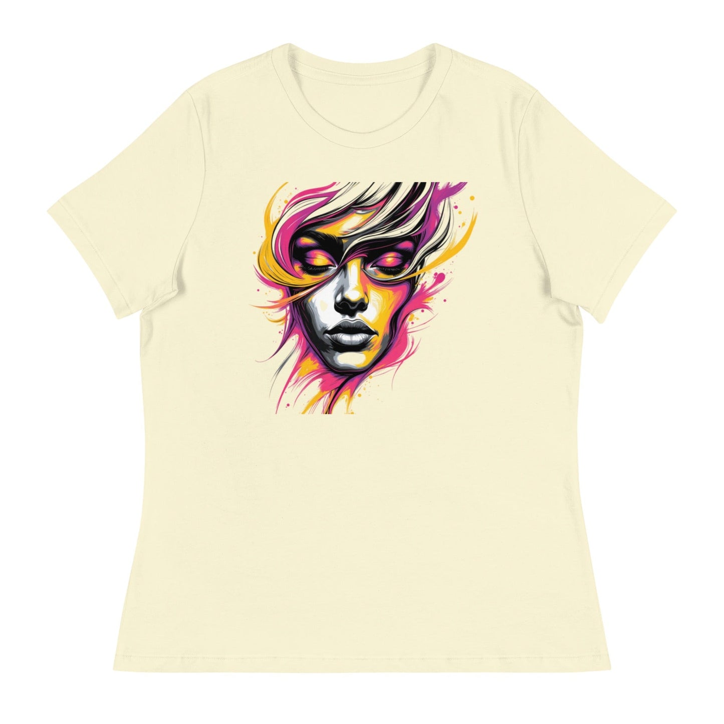 Pink Flame – Bold Face Art Women’s T-Shirt | ccanvas - Women's T-Shirts | Ccanvas