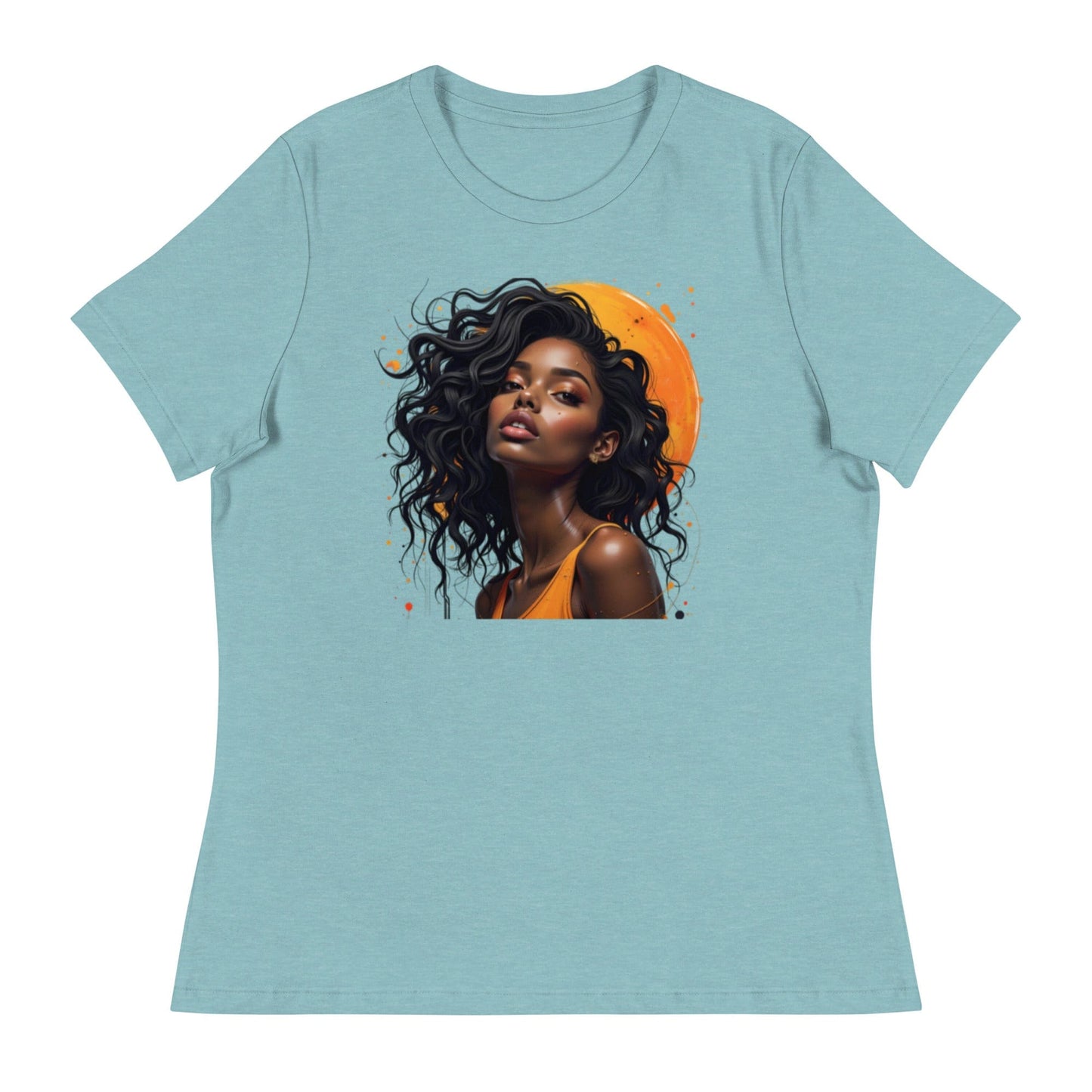 Golden Glow – Afro Beauty Sunset T-Shirt for Women | ccanvas - Women's T-Shirts | Ccanvas