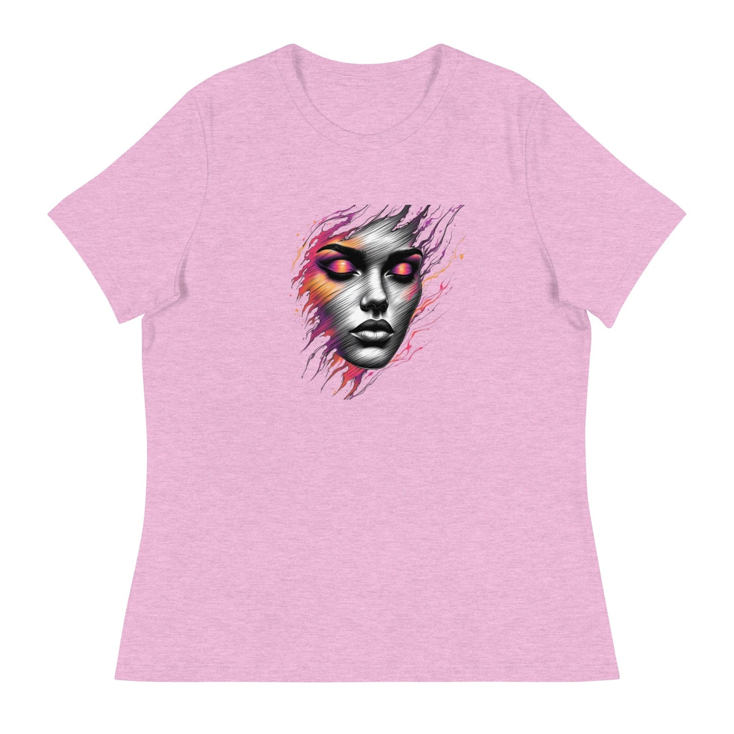 Dark Beauty – Abstract Face Art T-Shirt for Women | ccanvas - Women's T-Shirts | Ccanvas