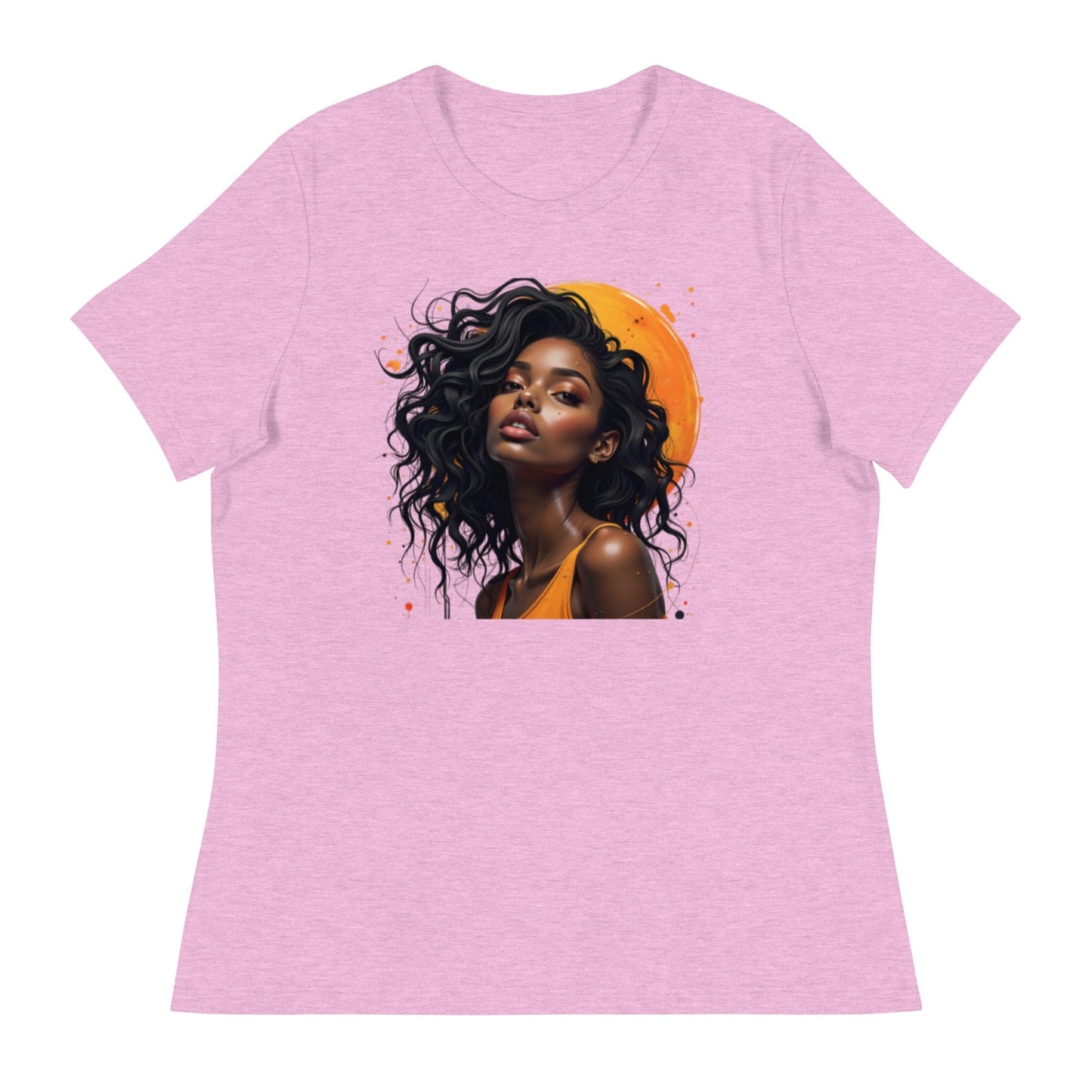 Golden Glow – Afro Beauty Sunset T-Shirt for Women | ccanvas - Women's T-Shirts | Ccanvas