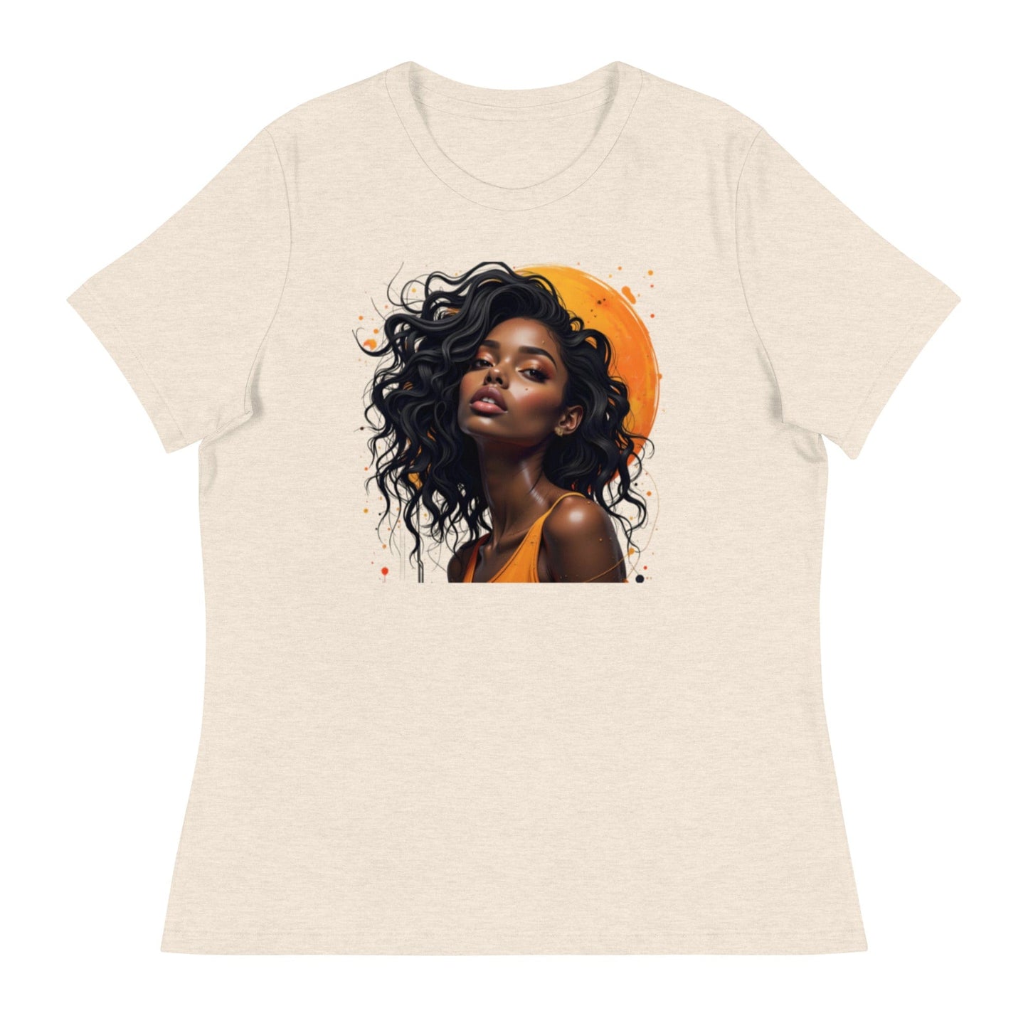 Golden Glow – Afro Beauty Sunset T-Shirt for Women | ccanvas - Women's T-Shirts | Ccanvas