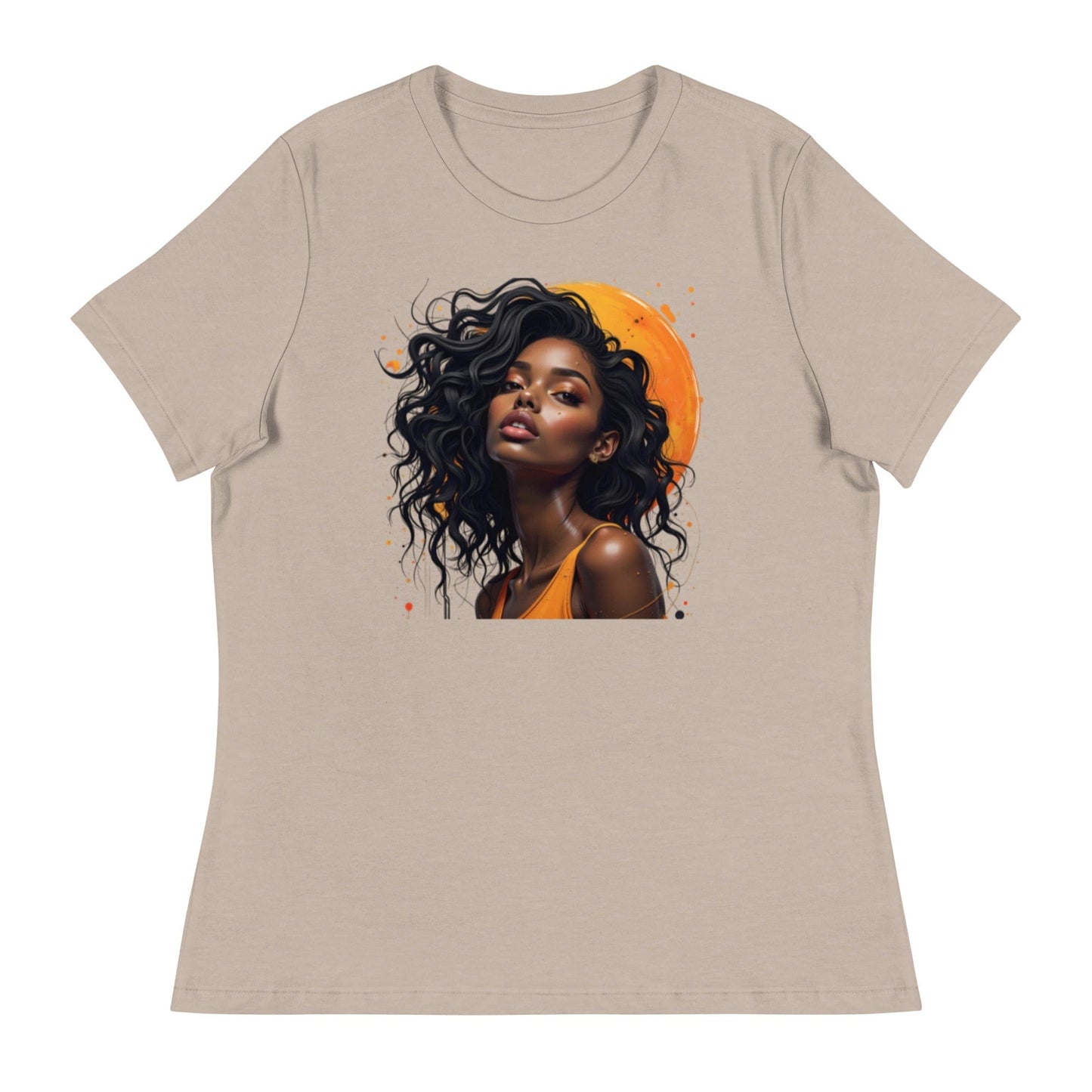 Golden Glow – Afro Beauty Sunset T-Shirt for Women | ccanvas - Women's T-Shirts | Ccanvas