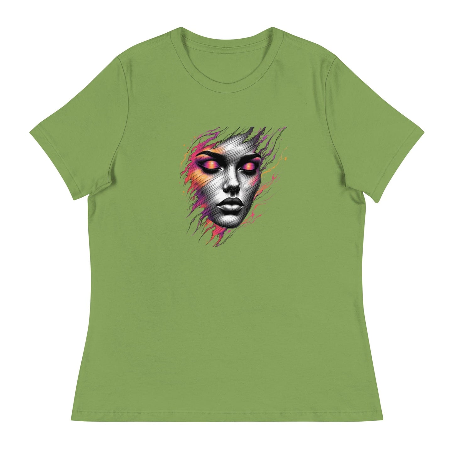 Dark Beauty – Abstract Face Art T-Shirt for Women | ccanvas - Women's T-Shirts | Ccanvas