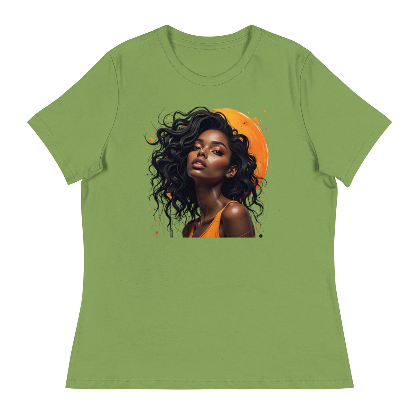 Golden Glow – Afro Beauty Sunset T-Shirt for Women | ccanvas - Women's T-Shirts | Ccanvas
