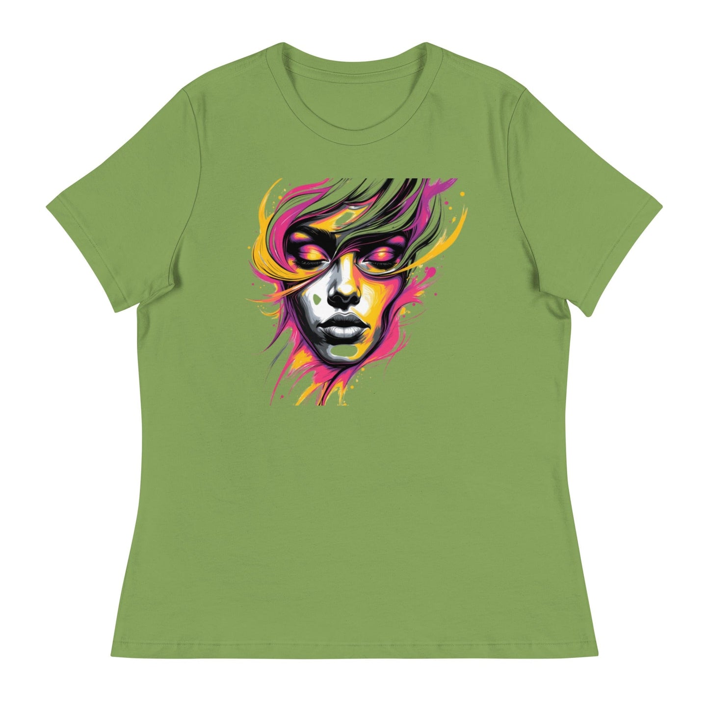 Pink Flame – Bold Face Art Women’s T-Shirt | ccanvas - Women's T-Shirts | Ccanvas