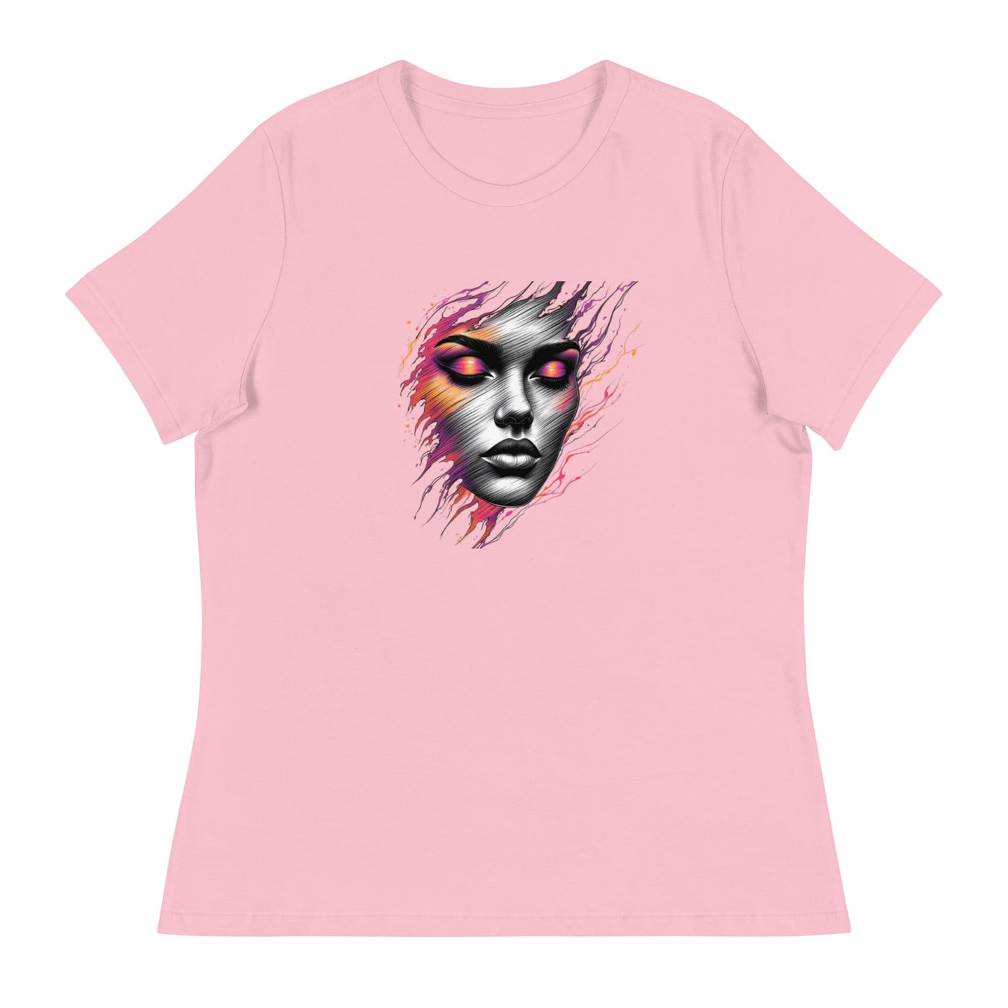 Dark Beauty – Abstract Face Art T-Shirt for Women | ccanvas - Women's T-Shirts | Ccanvas