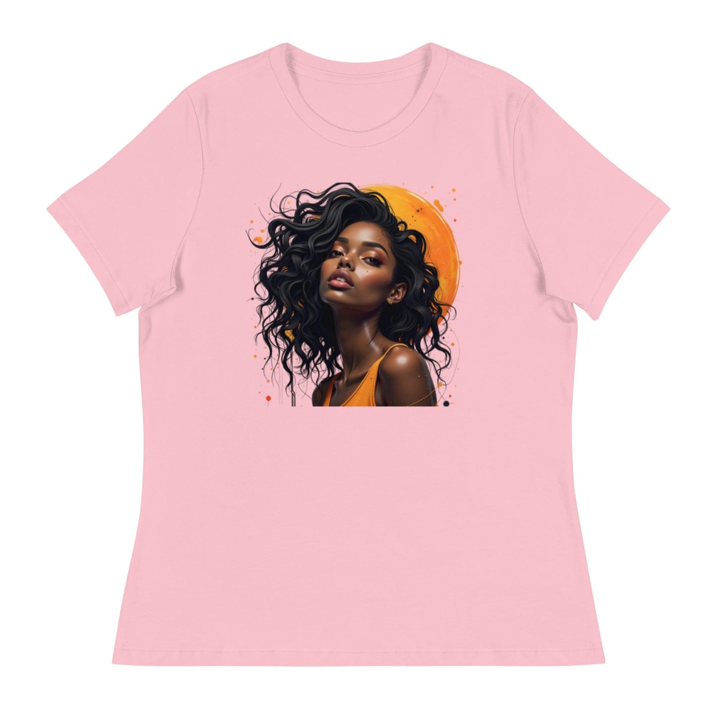 Golden Glow – Afro Beauty Sunset T-Shirt for Women | ccanvas - Women's T-Shirts | Ccanvas