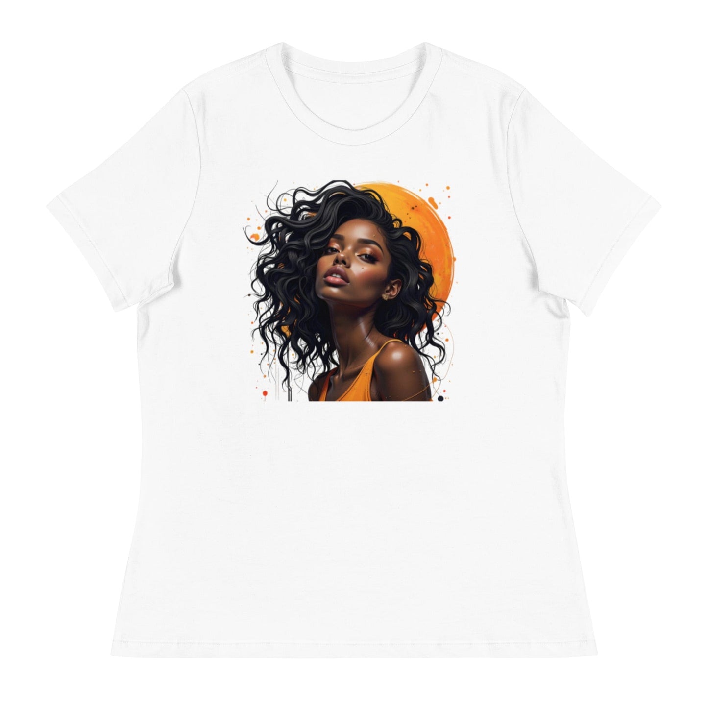 Golden Glow – Afro Beauty Sunset T-Shirt for Women | ccanvas - Women's T-Shirts | Ccanvas