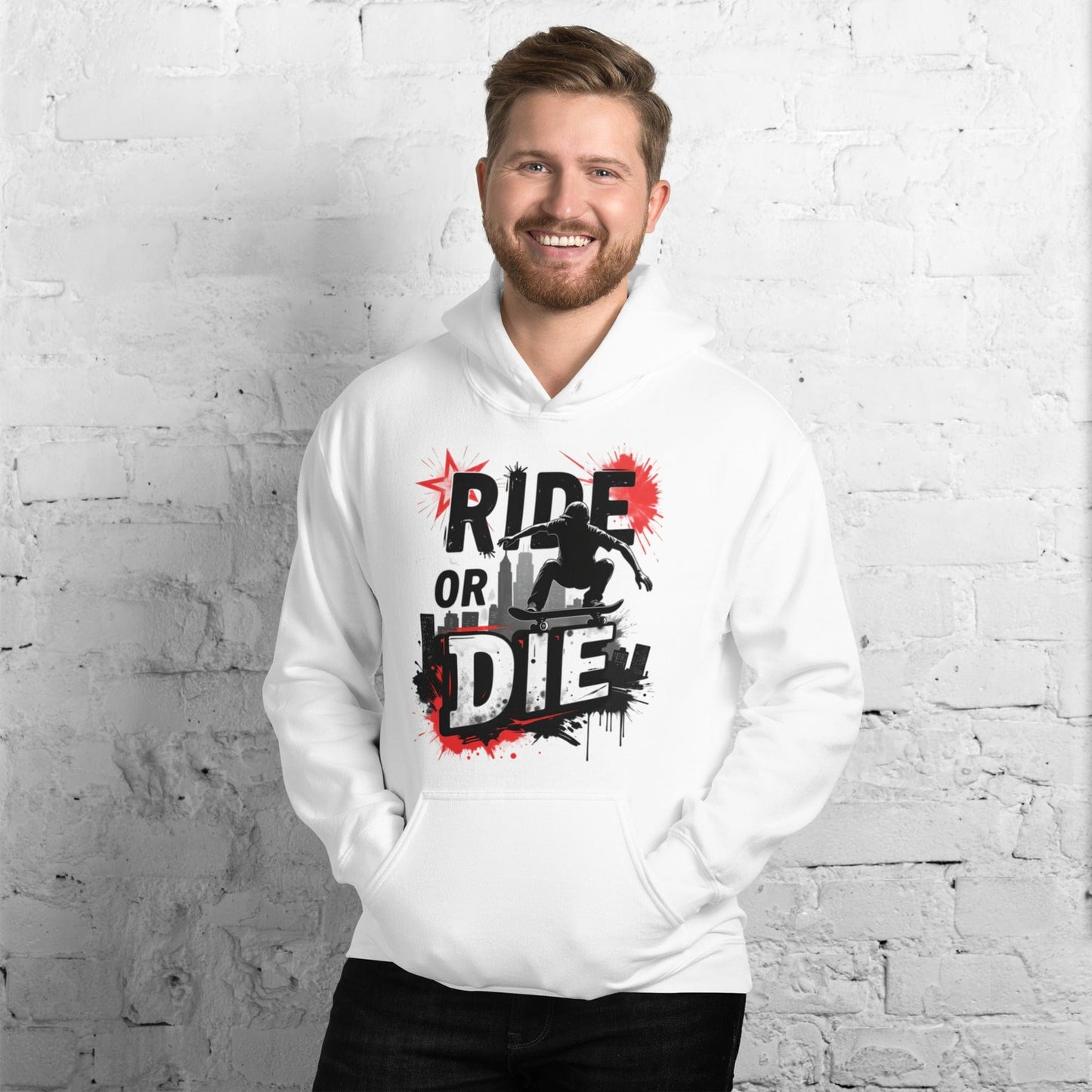Ride or Die Hoodie – Bold Skater Graphic Hoodie for Men & Women | ccanvas - Hoodies (Male & Female) | Ccanvas