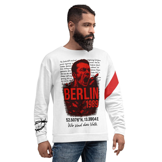 Berlin 1989 Organic Sweatshirt – Unisex Heritage Crew | ccanvas - Sweatshirt | Ccanvas
