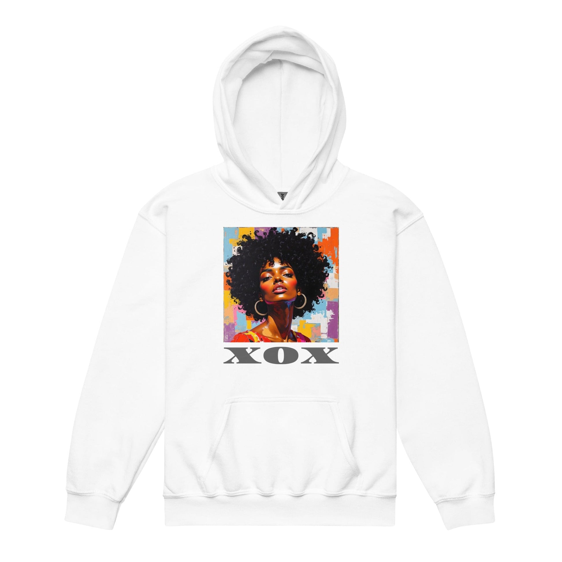 XOX Urban Queen Hoodie – Bold Afrocentric Art Hoodie for Women | ccanvas - Hoodies (Unisex) | Ccanvas