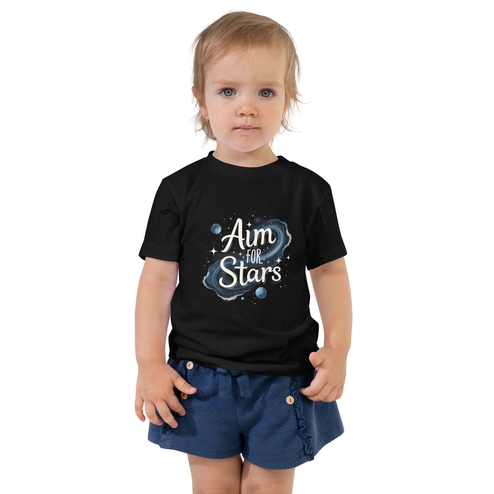 Aim for the Stars Kids T-Shirt – Inspirational Space Graphic Tee | ccanvas - Kids T-Shirts | Ccanvas