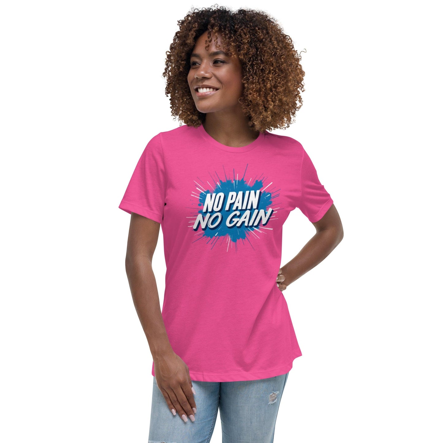 No Pain No Gain T-Shirt - Motivational Workout Gym Tee | ccanvas - Women’s T-Shirt | Ccanvas