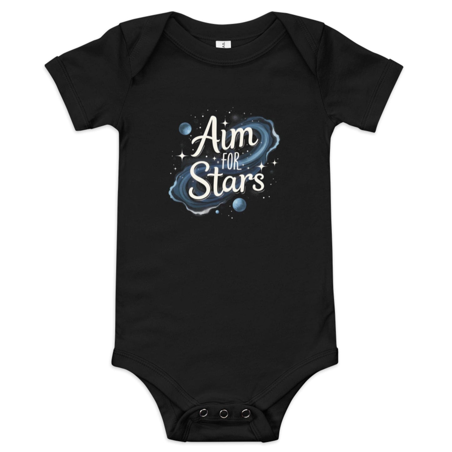 Aim for the Stars Baby Onesie - Inspirational Space Bodysuit | ccanvas - Baby Onesies & Bodysuit | Ccanvas