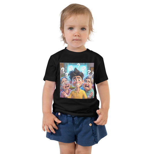 Funny Toddler T-Shirt with Confused Kids & Math Homework Design | ccanvas - Toddler T-Shirts | Ccanvas
