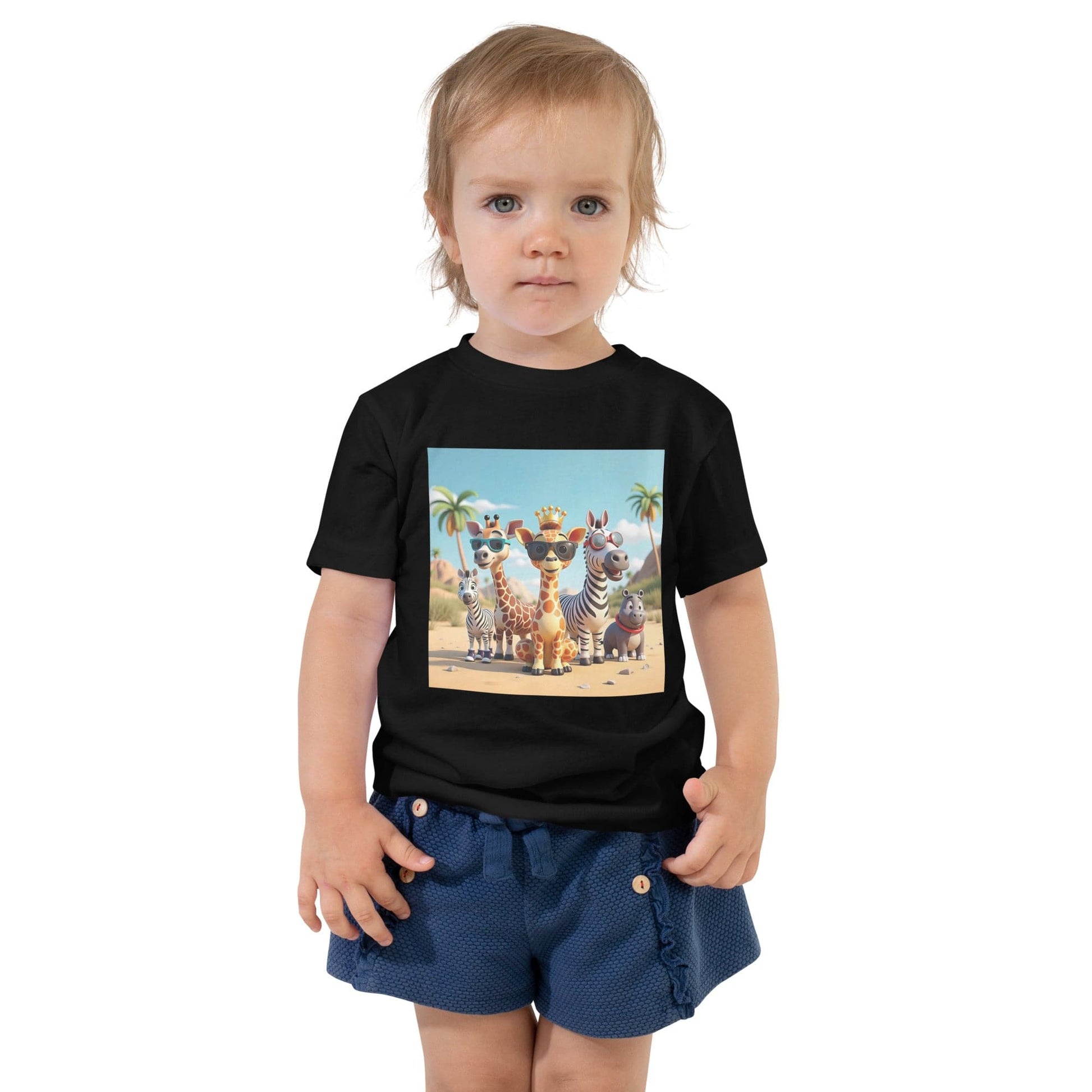 Toddler T-Shirt with Cool Jungle Animal Squad in Shades | ccanvas - Toddler T-Shirts | Ccanvas