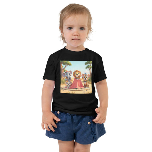Toddler T-Shirt with Cute Animal Friends Safari Design | ccanvas - Toddler T-Shirts | Ccanvas