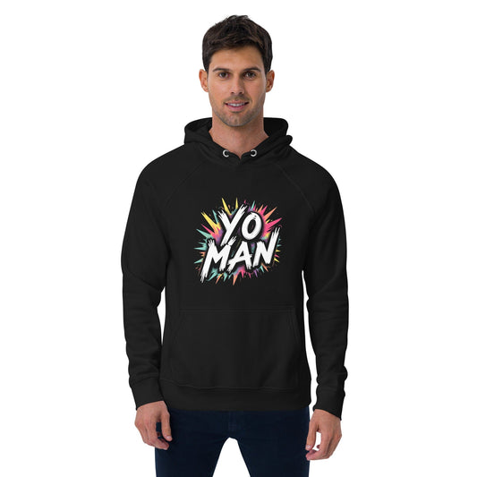 YO MAN Hoodie – Bold Comic Style Unisex Hoodie for Men & Women | ccanvas - Hoodies (Male & Female) | Ccanvas