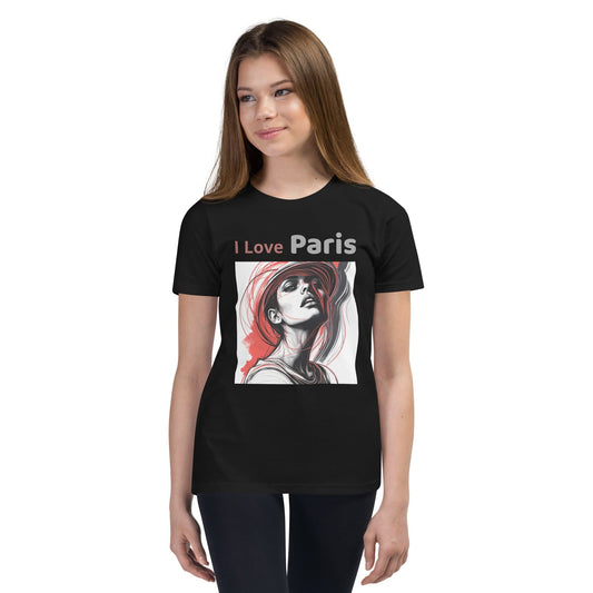 I Love Paris Red Hat Fashion T-Shirt for Women | ccanvas - Women’s T-Shirts | Ccanvas
