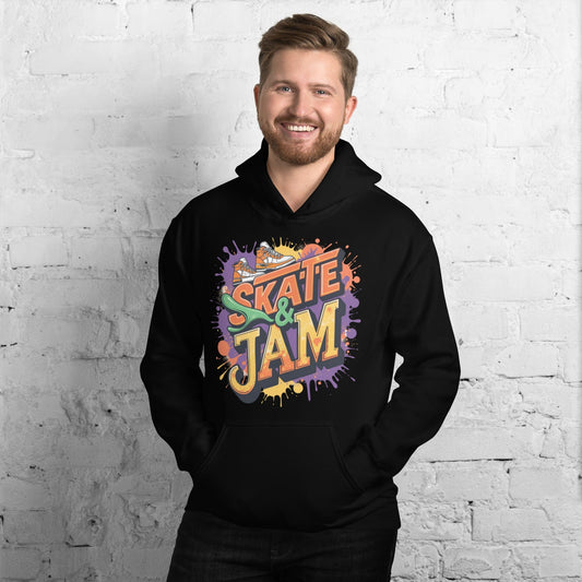 Skate & Jam Hoodie – Retro Streetwear Hoodie for Men & Women | ccanvas - Hoodies (Male & Female) | Ccanvas