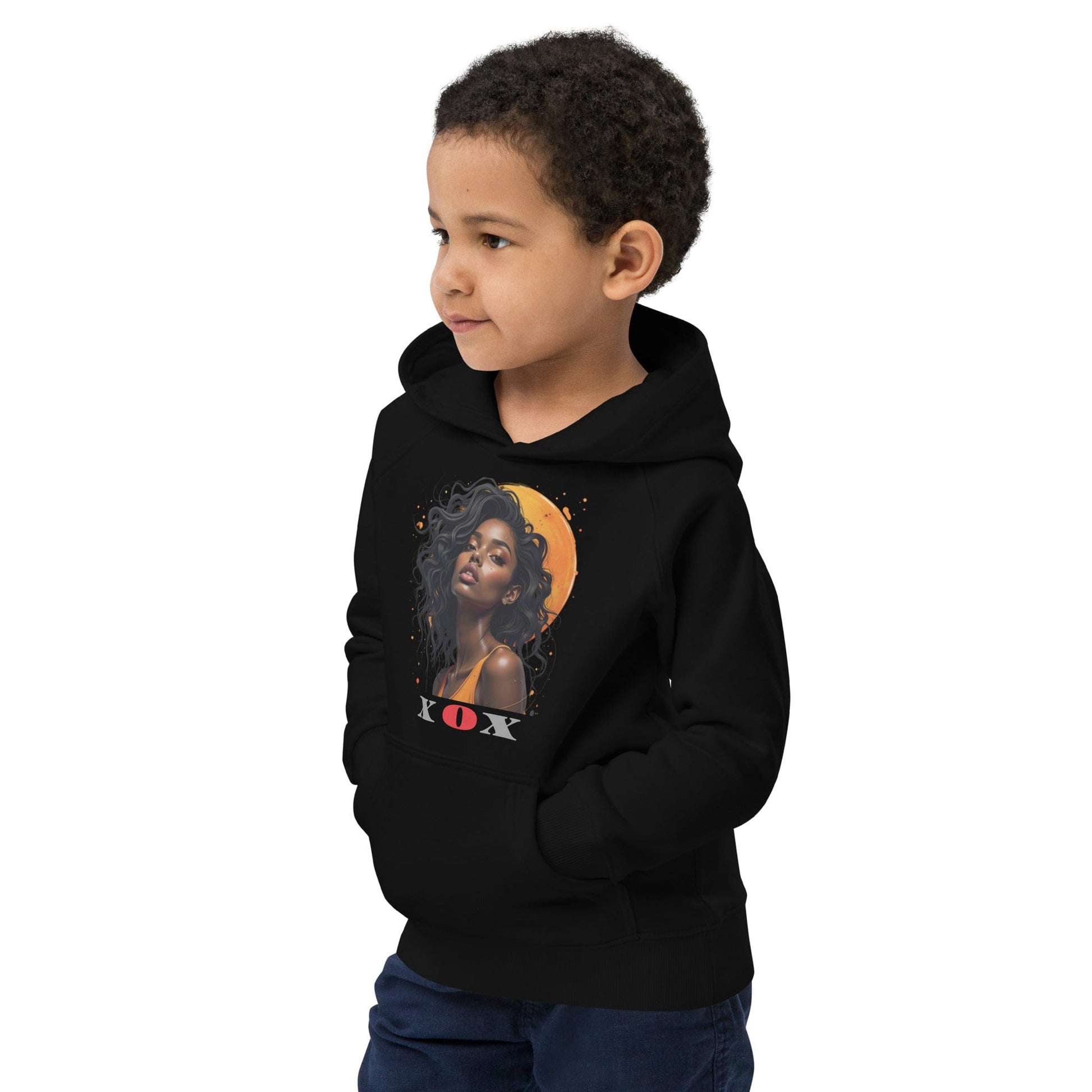 XOX Afro Queen – Kids Hoodie | Empowering Art Design by ccanvas - Kids Hoodies | Ccanvas