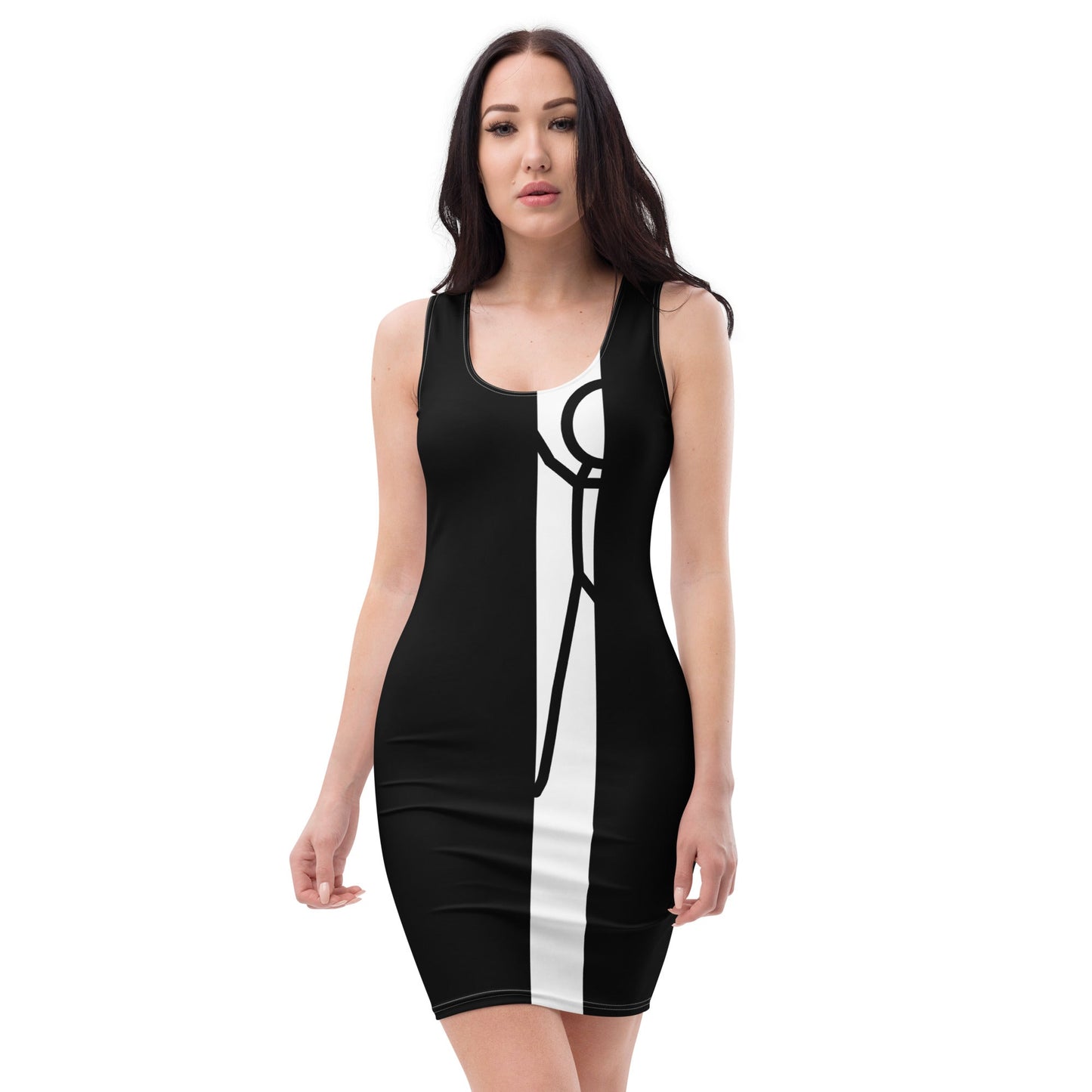 Black & White Bodycon Mini Dress – Monochrome Clubwear Essential | ccanvas - Dress | Ccanvas